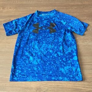 Under Armour Kids Splatter Blue Tee